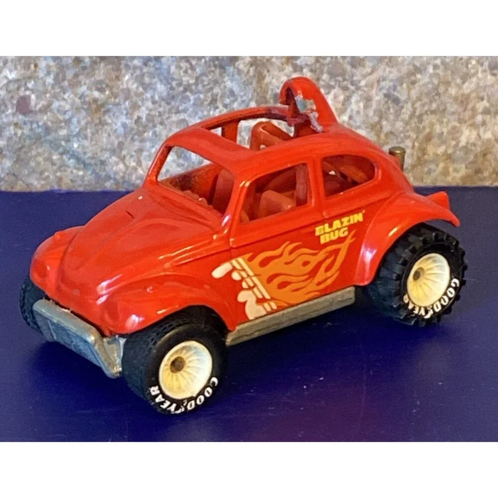 Vintage Hot Wheels Real Riders Blazin VW Baja Bug Beetle Mattel 1983 Red